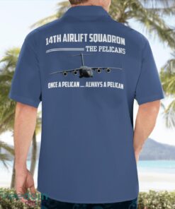 Air Force 14th Airlift Squadron C-17 Globemaster III Beach Shirt For Team Product Photo 2