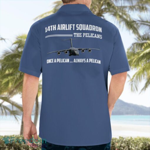 Air Force 14th Airlift Squadron C-17 Globemaster III Beach Shirt For Team Product Photo 2