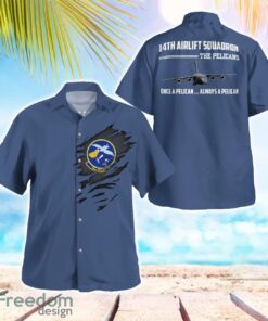 Air Force 14th Airlift Squadron C-17 Globemaster III Beach Shirt For Team Product Photo 1