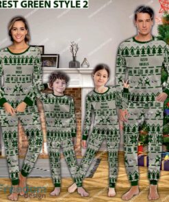 Airbus A220 Aircraft Pajamas Set Family Gift Family Christmas - Airbus A220 Aircraft Pajamas Set Family Photo Green