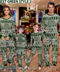 Airbus A300-600ST, Beluga Aircraft Family Pajamas Set Army Gift Christmas - Airbus A300-600ST, Beluga Aircraft Pajamas Set Family Photo Green