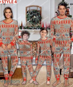 Airbus A318 Ugly Christmas Aircraft Pajamas Set Gift For Family image Airbus A318 Ugly Christmas Aircraft Pajamas Set Gift For Family - Airbus A318 Aircraft Pajamas Set Family Photo Red