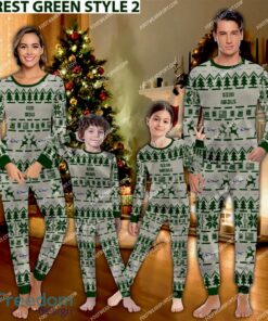 Airbus A330 Aircraft Pajamas Set Family Army Gift Christmas - Airbus A330 Aircraft Pajamas Set Family Photo Green