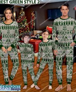 Airbus A340 Aircraft Family Pajamas Set Men Women Children Christmas - Airbus A340 Aircraft Pajamas Set Family Photo Green