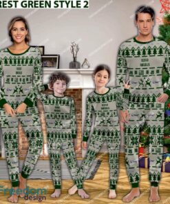 Airbus A350 Aircraft Ugly Christmas Pajamas Set Gift For Family - Airbus A350 Aircraft Pajamas Set Family Photo Green
