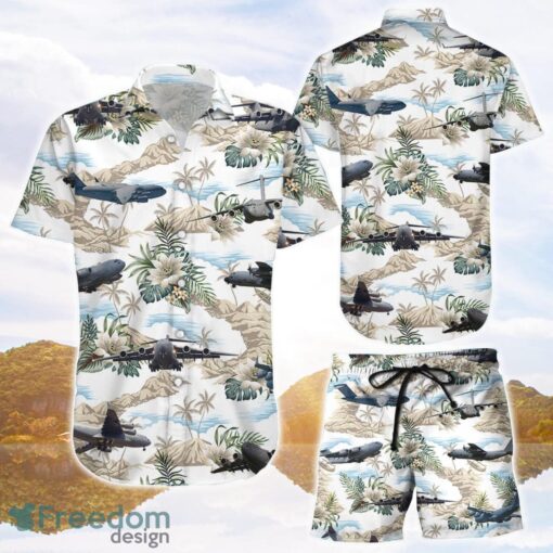 Airplan Hawaiian Shirt and Shorts Flying Plane With Flower Button Down Shirt Summer Holiday Gift Product Photo 1