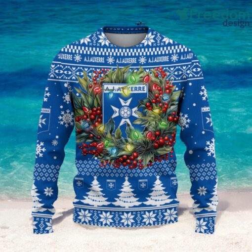 AJ Auxerre Christmas Ugly Sweater 3D Gift For Men And Women Product Photo 2