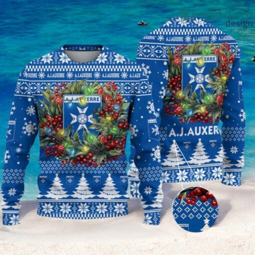 AJ Auxerre Christmas Ugly Sweater 3D Gift For Men And Women Product Photo 1