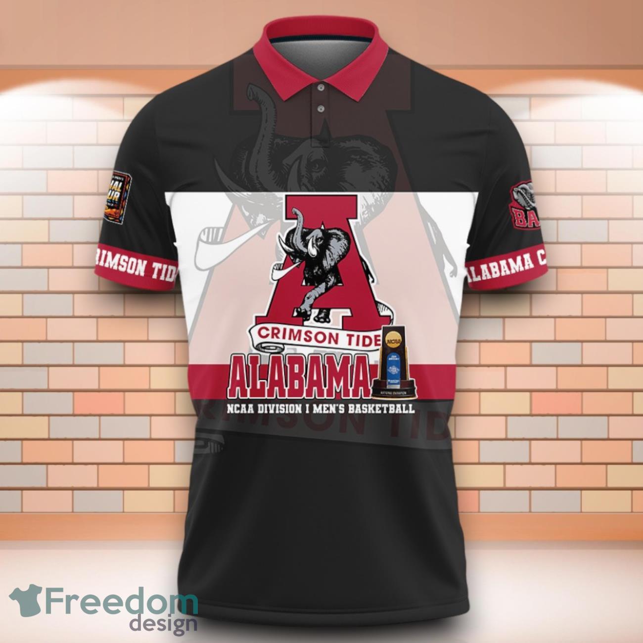 Alabama Crimson Tide NCAA Division I Men's Basketball March Madness 3D Polo Shirt Special Edition For Fans image Alabama Crimson Tide NCAA Division I Men's Basketball March Madness 3D Polo Shirt Special Edition For Fans