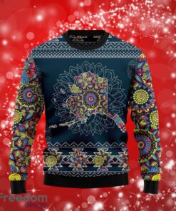 Alaska Blue Mandala Dark Sweater Shirt Gifts Christmas 3D Sweater Shirt