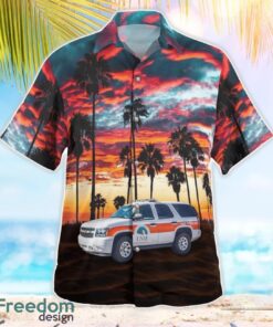 Albuquerque, New Mexico, University of New Mexico Department of Emergency Medicine EMS Aloha Hawaiian Shirt Product Photo 2