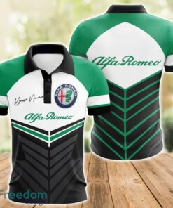 Alfa Romeo 3D Polo Shirt For Car Lover Golf Fans Gift Polo Shirt Custom Name