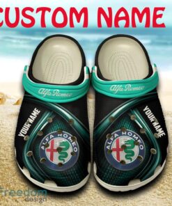 Alfa Romeo Clog Shoes Car Full Print For Fans Custom Name Gift Men Women