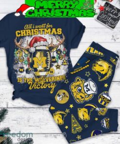 All I Want For Christmas Is The Wolverines Victory Pajamas Set Men Women For Fans