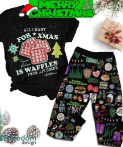 All I Want For Christmas Is Waffles From JJS Diner Pajamas Set Gift Family