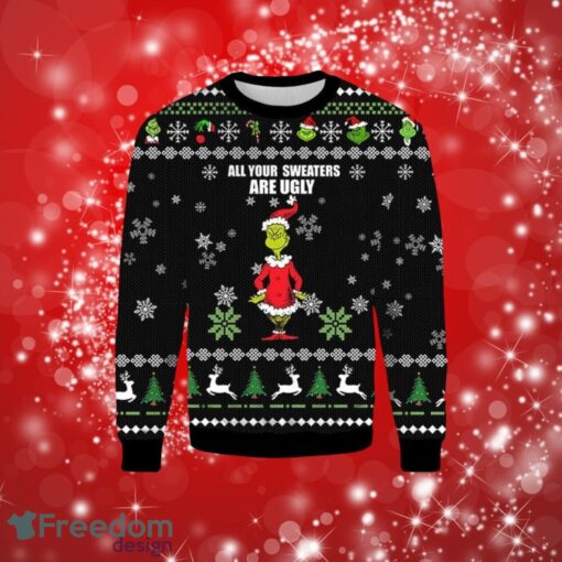 All Your Sweaters Are Ugly Dark Sweater Gifts Ugly Christmas Sweater Print Full Product Photo 1