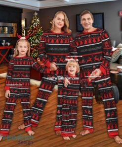 Allis Chalmers Tractor Logo Pattern Ugly Christmas Family Pajamas Set
