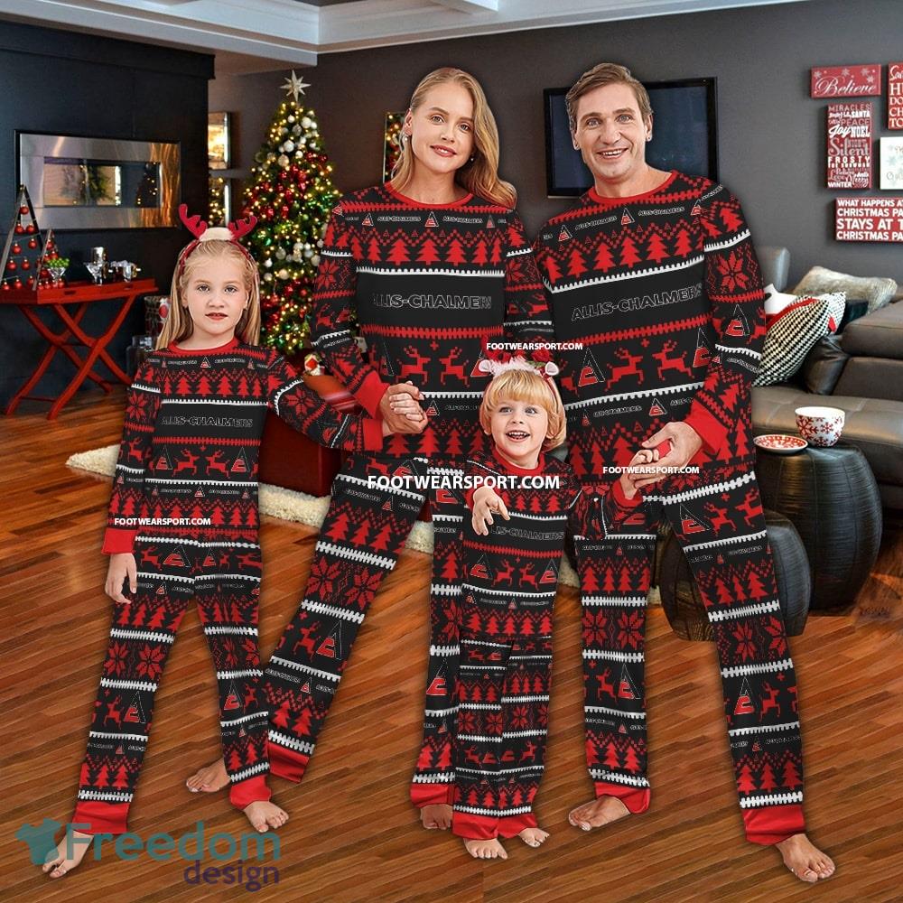 Allis Chalmers Tractor Logo Pattern Ugly Christmas Family Pajamas Set image Allis Chalmers Tractor Logo Pattern Ugly Christmas Family Pajamas Set - Allis Chalmers Tractor Logo Pattern Ugly Christmas Family Pajamas Set