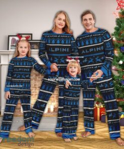 Alpine Car Racing Logo Pattern Ugly Christmas Pajamas Set Gift Family