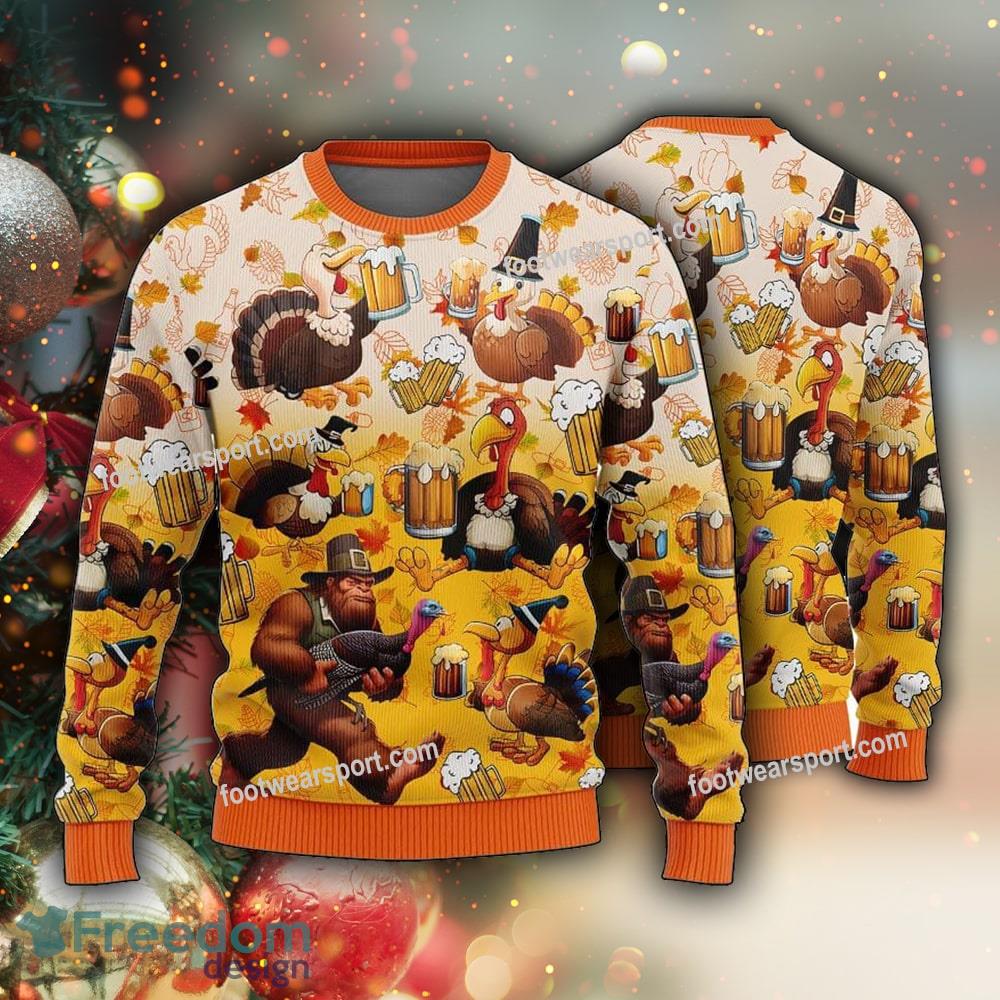 Amazing Bigfoot Turkey Thanksgiving Ugly Xmas Sweater image Amazing Bigfoot Turkey Thanksgiving Ugly Xmas Sweater - Amazing Bigfoot Turkey Thanksgiving Ugly Xmas Sweater