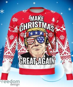 Amazing Christmas Agian Red Sweater Full Over Print Gifts Christmas 3D Sweater Shirt