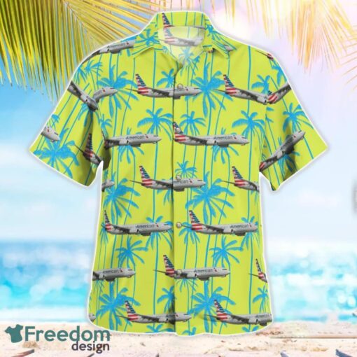 American Airlines Boeing 737-800 Aloha Hawaiian Shirt Beach Gift Shirt Product Photo 3