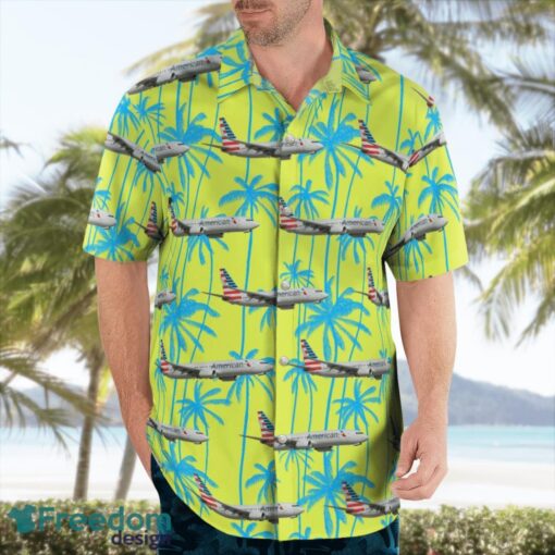 American Airlines Boeing 737-800 Aloha Hawaiian Shirt Beach Gift Shirt Product Photo 4