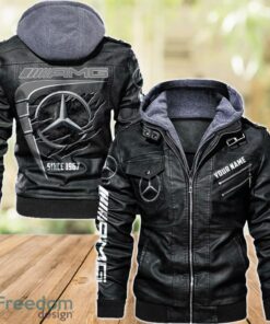 AMG 2D Leather Jacket For Men Custom Name Special Gift Ideas