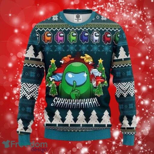 Among US Shhhhh Impostor Christmas Full Over Print Gifts Christmas 3D Sweater Shirt Product Photo 1