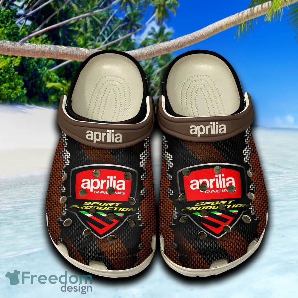 Aprilia Trendy Clogs Shoes Brown Beach Logo Car For Fans Hot Holidays Gift Clogs Shoes image Aprilia Trendy Clogs Shoes Brown Beach Logo Car For Fans Hot Holidays Gift Clogs Shoes - Aprilia Trendy Clogs Shoes Brown Beach Logo Car For Fans Hot Holidays Gift Clogs Shoes