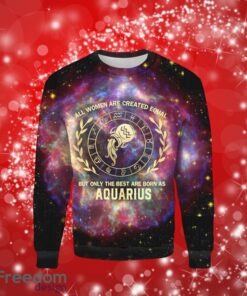 Aquarius Galaxy Dark Sweater Gifts Ugly Christmas Sweater Print Full