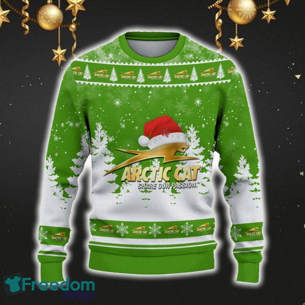 Arctic Cat Car For Fans 3D Sweater Ugly Christmas Santa Hat Tree Gift For Men Women image Arctic Cat Car For Fans 3D Sweater Ugly Christmas Santa Hat Tree Gift For Men Women - Arctic Cat Ugly Christmas Sweater_2