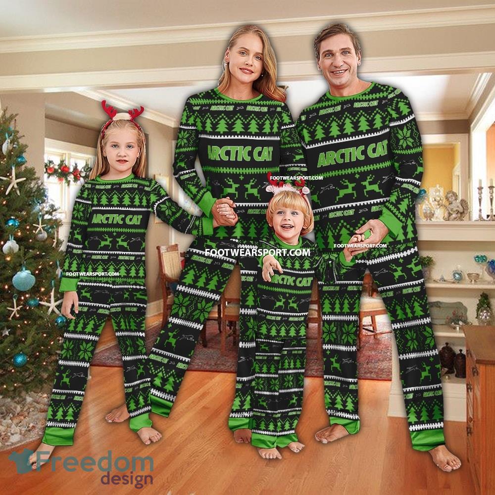 Arctic Cat Car Racing Logo Pattern Ugly Christmas Family Pajamas Set image Arctic Cat Car Racing Logo Pattern Ugly Christmas Family Pajamas Set - Arctic Cat Car Racing Logo Pattern Ugly Christmas Family Pajamas Set