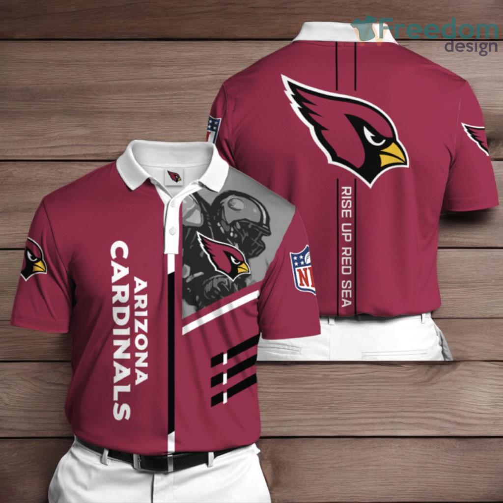 Arizona Cardinals 3D Polo Shirt For Fans image Arizona Cardinals 3D Polo Shirt For Fans Product Photo 1