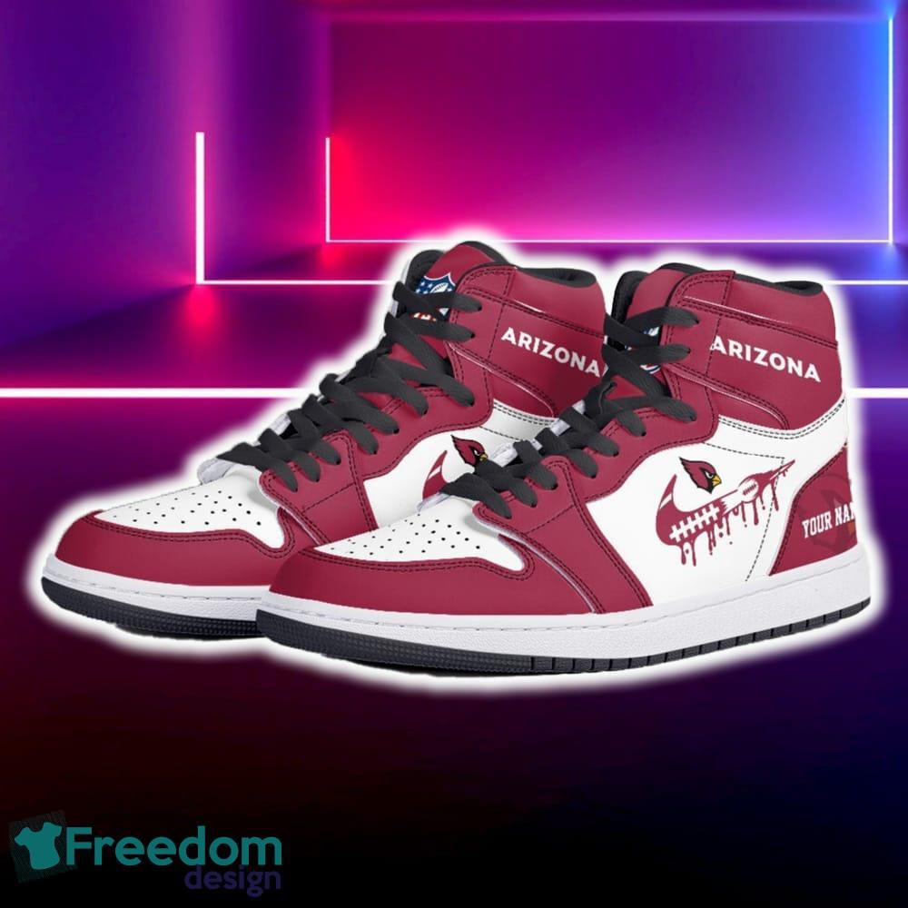 Arizona Cardinals Air Jordan Hightop Shoes New Custom Name For Fans Gift Sneaker image Arizona Cardinals Air Jordan Hightop Shoes New Custom Name For Fans Gift Sneaker - Arizona Cardinals Air Jordan Hightop Shoes Photo 5