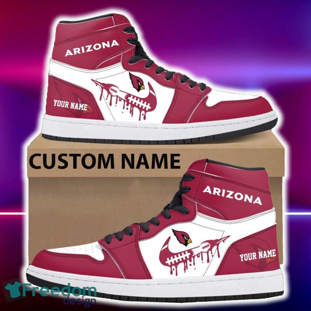 Arizona Cardinals Air Jordan Hightop Shoes New Custom Name For Fans Gift Sneaker image Arizona Cardinals Air Jordan Hightop Shoes New Custom Name For Fans Gift Sneaker - Arizona Cardinals Air Jordan Hightop Shoes Photo 4