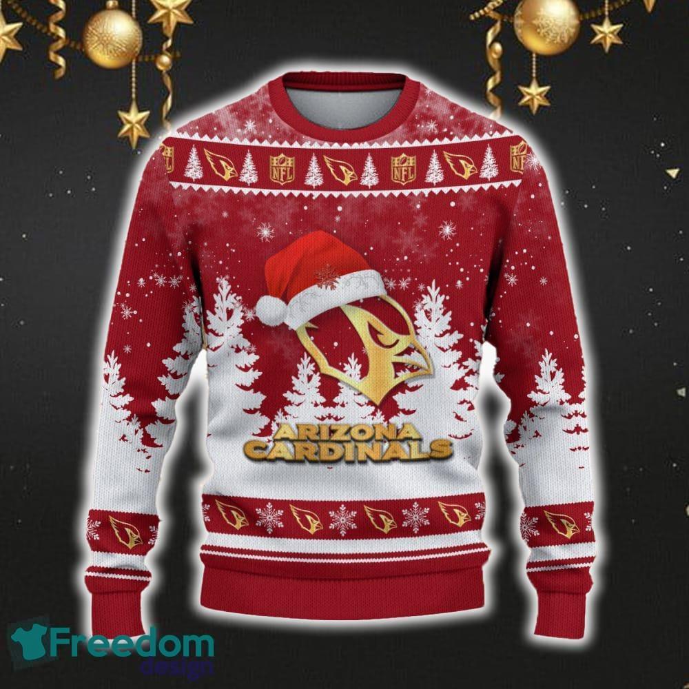 Arizona Cardinals Car For Fans 3D Sweater Ugly Christmas Santa Hat Tree Gift For Men Women image Arizona Cardinals Car For Fans 3D Sweater Ugly Christmas Santa Hat Tree Gift For Men Women - Arizona Cardinals Ugly Christmas Sweater_2