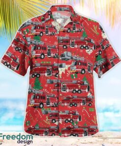 Arizona Chandler Fire Department Christmas Red Hawaiian Shirt Product Photo 2