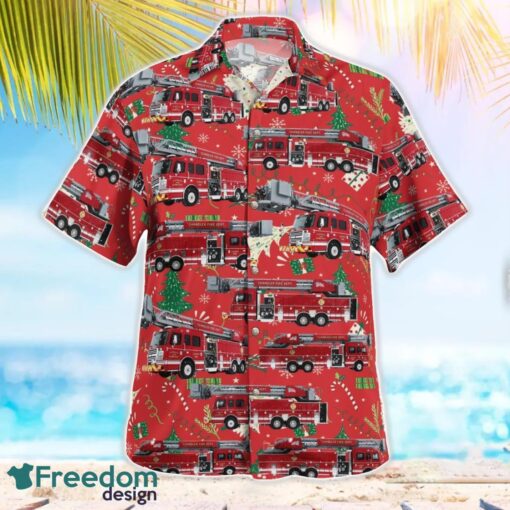 Arizona Chandler Fire Department Christmas Red Hawaiian Shirt Product Photo 2