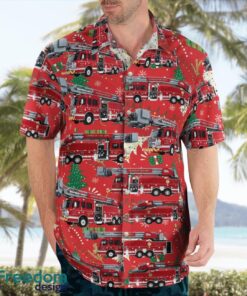 Arizona Chandler Fire Department Christmas Red Hawaiian Shirt Product Photo 3