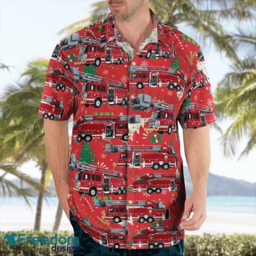 Arizona Chandler Fire Department Christmas Red Hawaiian Shirt Product Photo 3