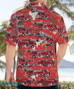 Arizona Chandler Fire Department Christmas Red Hawaiian Shirt Product Photo 4