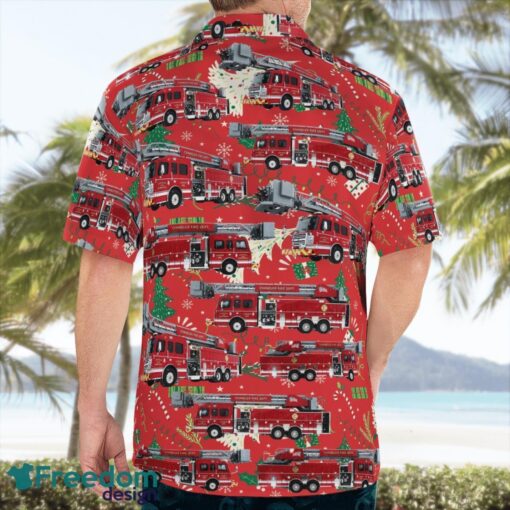 Arizona Chandler Fire Department Christmas Red Hawaiian Shirt Product Photo 4