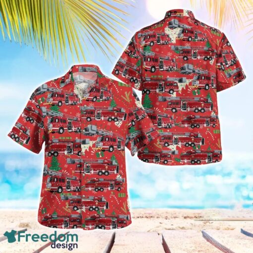 Arizona Chandler Fire Department Christmas Red Hawaiian Shirt Product Photo 1