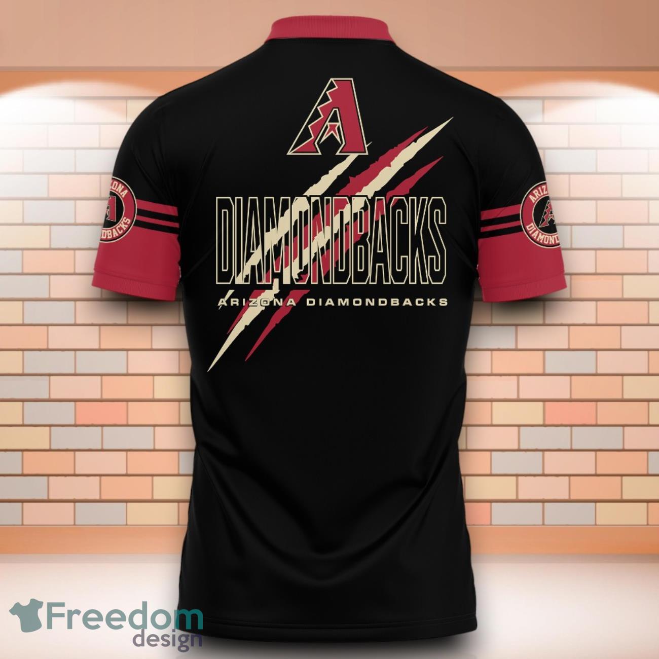 Arizona Diamondbacks MLB D-Backs Drive 3D Polo Shirt With Claws Pattern Arizona Diamondbacks MLB D-Backs Drive 3D Polo Shirt With Claws Pattern Product Photo 3