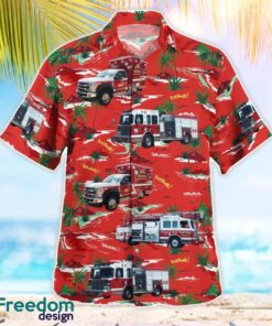 Arkansas, Rogers Fire Department Aloha Hawaiian Shirt Product Photo 2