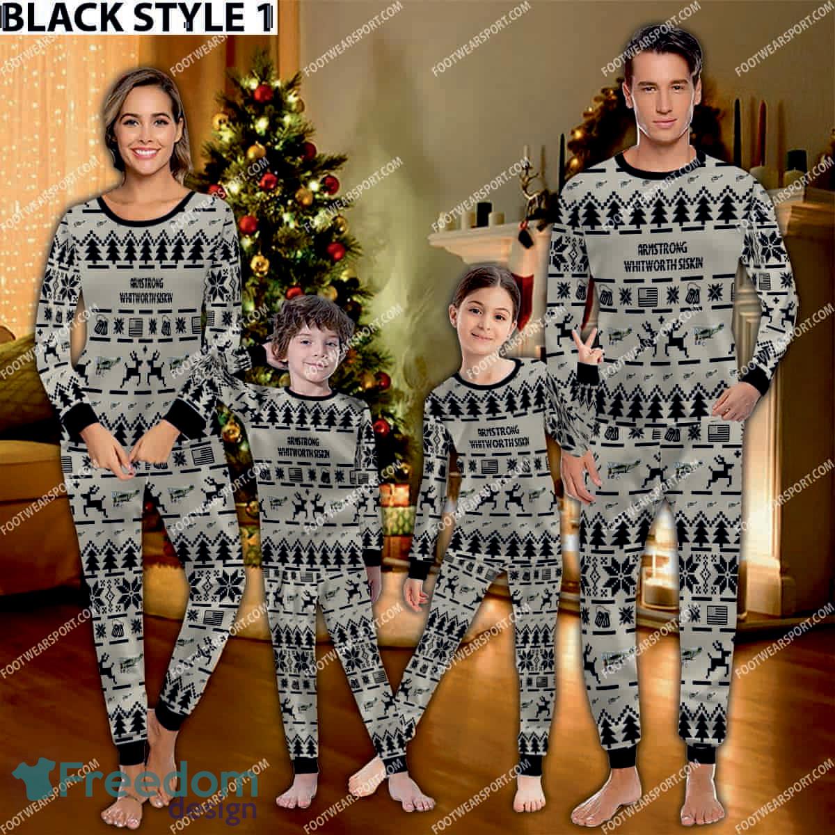 Armstrong Whitworth Siskin Ugly Christmas Aircraft Pajamas Set Army Gift image Armstrong Whitworth Siskin Ugly Christmas Aircraft Pajamas Set Army Gift - Armstrong Whitworth Siskin Aircraft Pajamas Set Family Photo Black