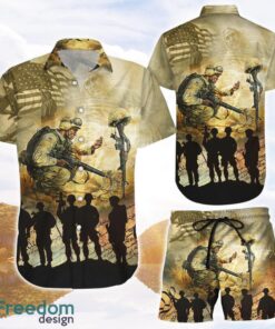 Army Man Shirt Independence Day Memorial Day Eagle And Jesus Honor 3D Printing Product Photo 1