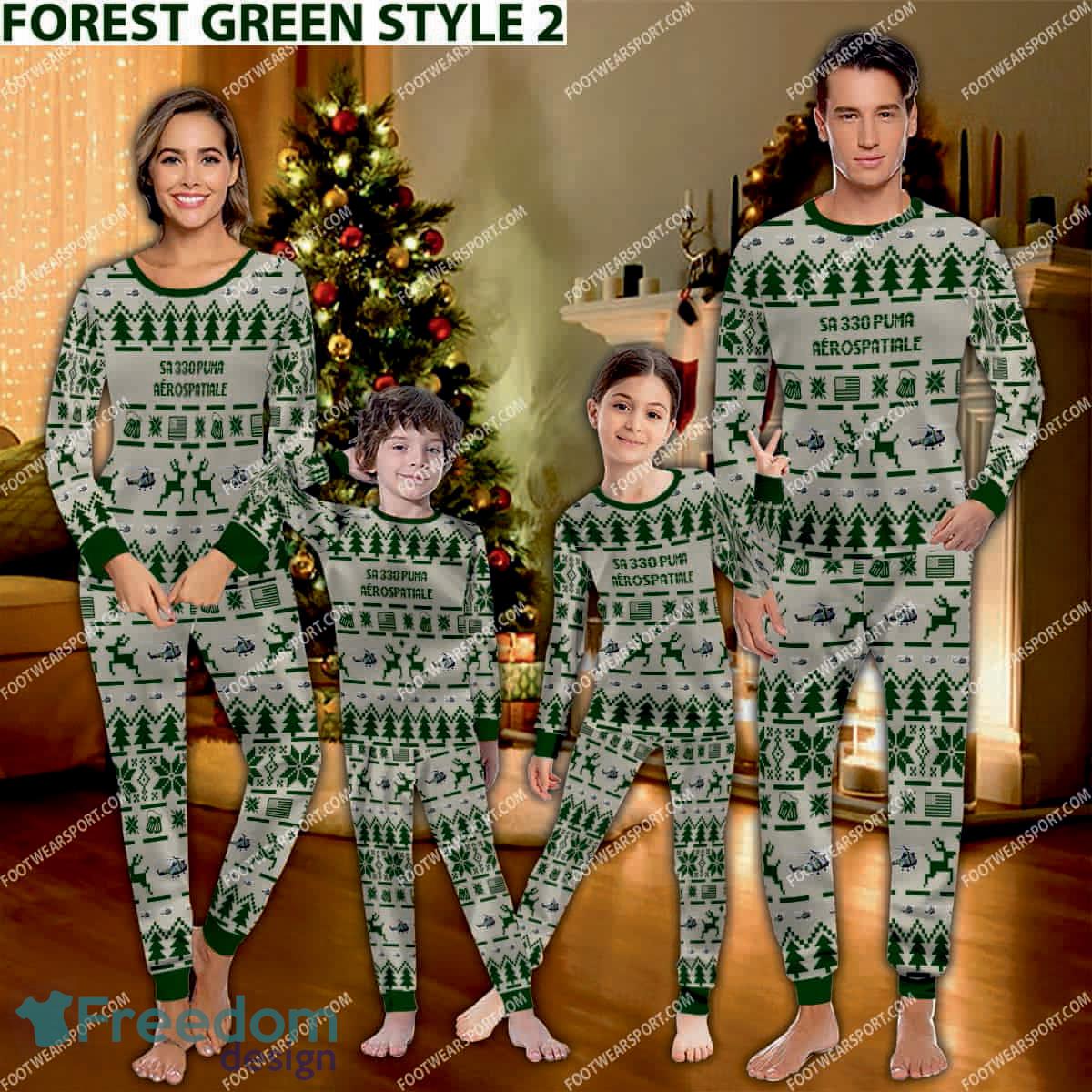 arospatiale-sa-330-puma-ugly-christmas-aircraft-family-pajamas-set-gift-for-family-1.jpg Aérospatiale SA 330 Puma Ugly Christmas Aircraft Family Pajamas Set Gift For Family - Aérospatiale SA 330 Puma Aircraft Pajamas Set Family Photo Green