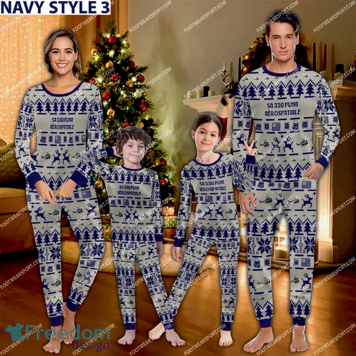 arospatiale-sa-330-puma-ugly-christmas-aircraft-family-pajamas-set-gift-for-family-2.jpg Aérospatiale SA 330 Puma Ugly Christmas Aircraft Family Pajamas Set Gift For Family - Aérospatiale SA 330 Puma Aircraft Pajamas Set Family Photo Navy